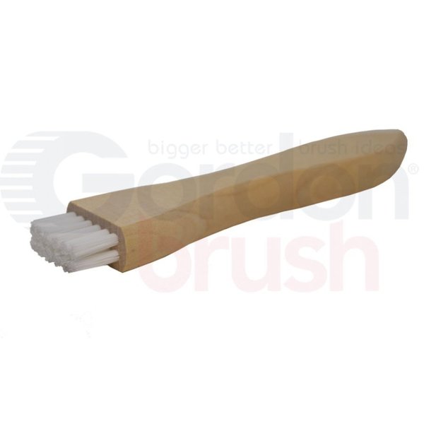 Gordon Brush 2 x 6 Row 0.016" PEEK Bristle and Wood Handle Applicator Brush WA12PG-12